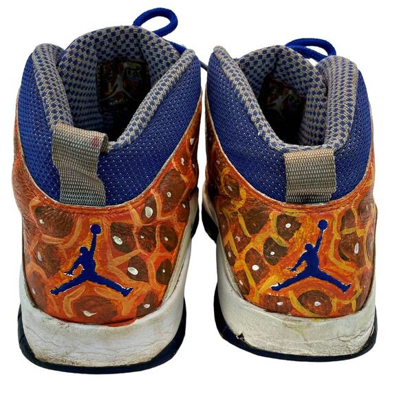 Nike Air Jordan X 10 Retro TXT 487214-107 CUSTOM PAINT UF Gator Blue Orange main image 8